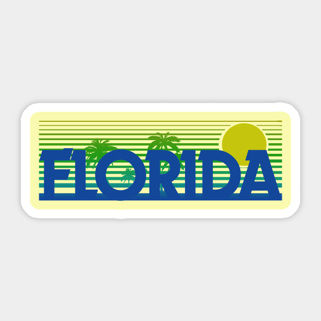 Florida vintage travel Sticker by bubbsnugg